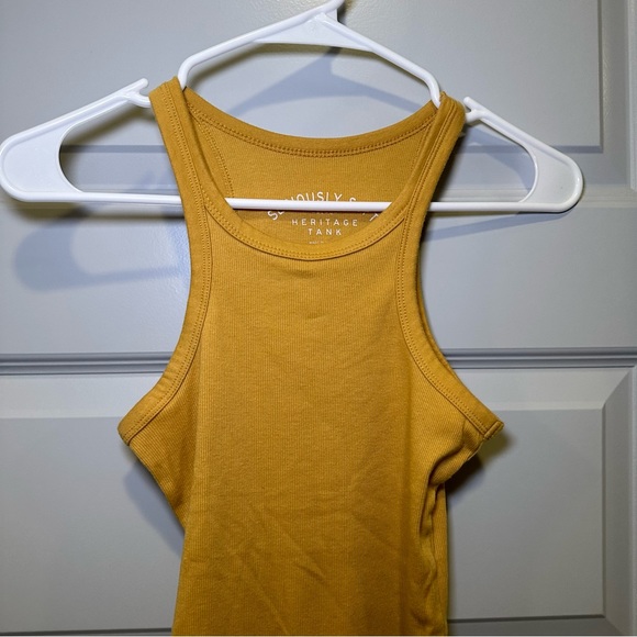 Aeropostale Mustard Yellow Seriously Soft Heritage Tank S - Picture 4 of 7
